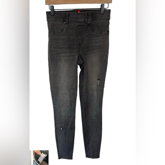 Spanx High Rise Pull On Jeggings Distressed Gray Size Small - Picture 4 of 4